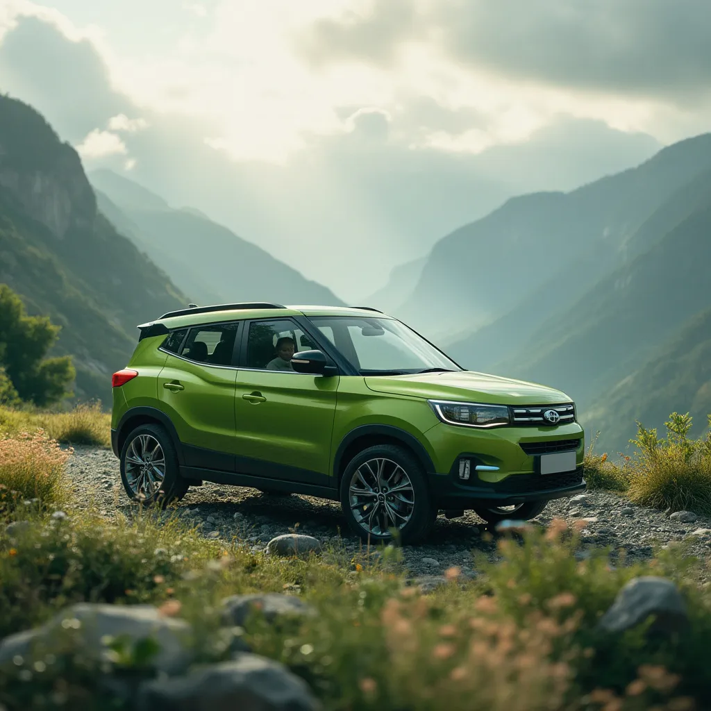 SUV híbrido en naturaleza
